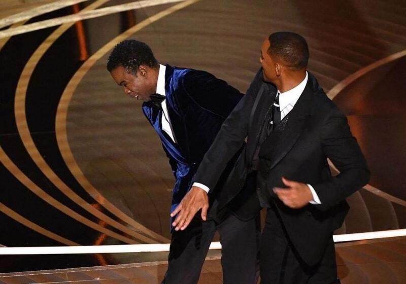 Momento em que Wiil Smith agride Chris Rock (Foto: Instagram)