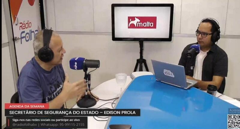 Secretário de Segurança Pública, coronel Edison Prola em entrevista neste domingo, 24, ao programa Agenda da Semana, da FolhaFM (Foto: Reprodução/Youtube)
