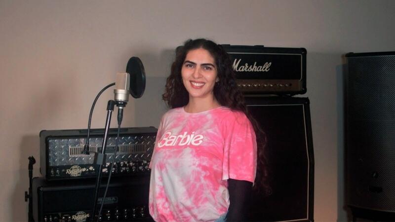 Ana Lu no Electrosound Studio durante as gravações - (Foto por Bel Izzy)