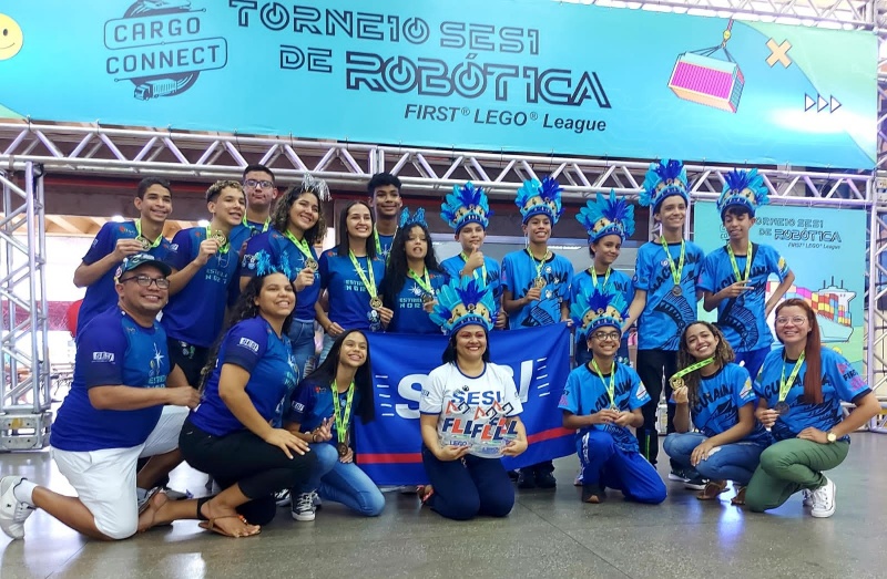 O torneio, considerado um dos maiores do mundo, reuniu 20 equipes formada por estudantes com idade entre 9 a 16 anos dos estados do Amazonas, Acre, Tocantins, Rondônia, Roraima e Mato Grosso (Foto: Divulgação/Sesi-RR)