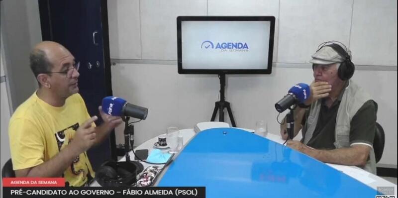 Fábio Almeida em entrevista ao Agenda da Semana (Foto: Reprodução/Youtube) Fábio Almeida em entrevista ao Agenda da Semana (Foto: Reprodução/Youtube)