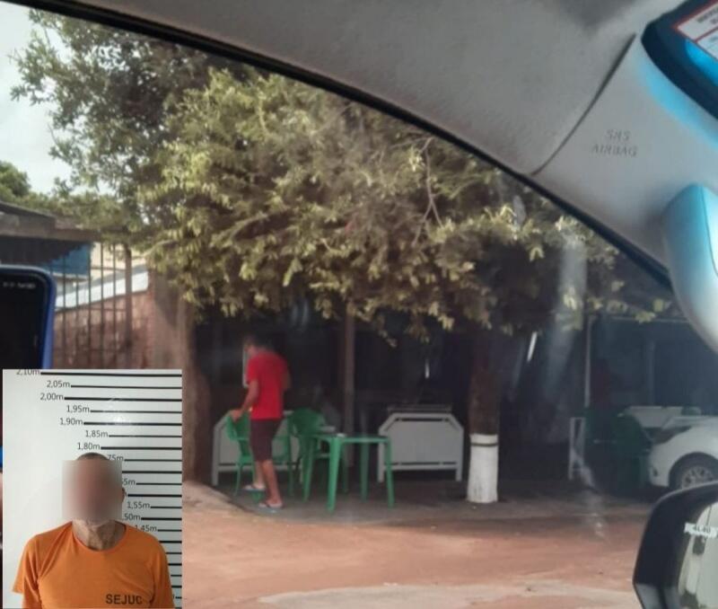 Momento da prisão do albergado (Foto: Divulgação/Dicap)