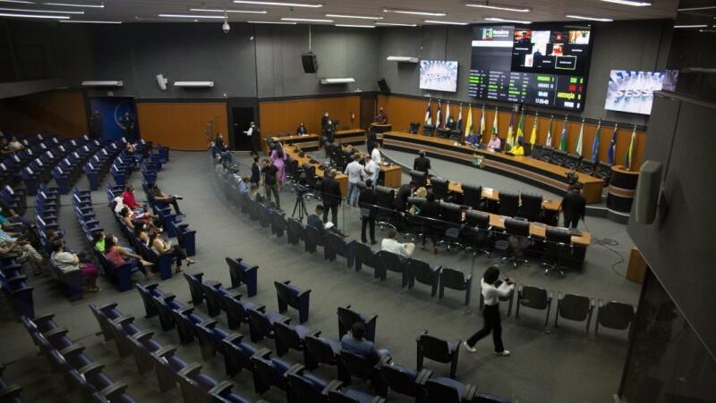 O plenário Noêmia Bastos Amazonas, da Assembleia Legislativa de Roraima (Foto: Tiago Orihuela/SupCom ALE-RR)