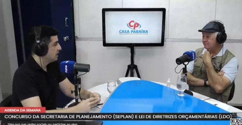 Diego Prandino em entrevista ao Agenda da Semana (Foto: Reprodução)