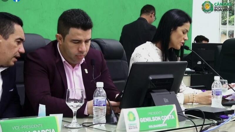 Mesa diretora da Câmara Municipal de Boa Vista (Foto: Reprodução/CMBV)