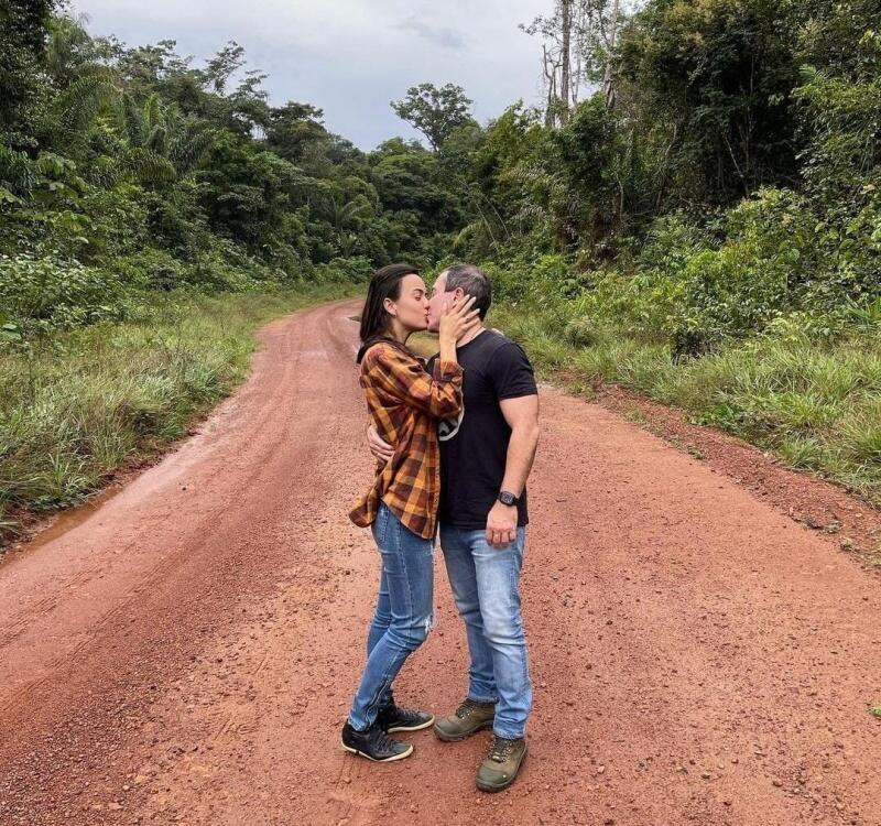 Sheridan e Duda visitando as vicinais (foto arquivo pessoal)