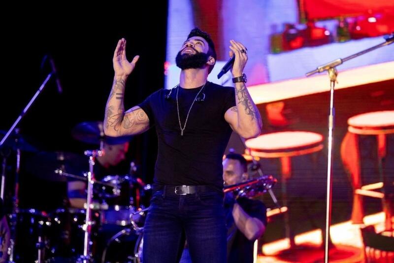 O cantor Gusttavo Lima durante apresentação em Aracaju-SE (Foto: Divulgação)