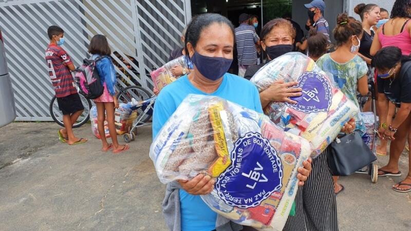 Ação visa minimizar na vida dos beneficiados os impactos da crise provocada pela pandemia da Covid-19 (Foto: LBV)