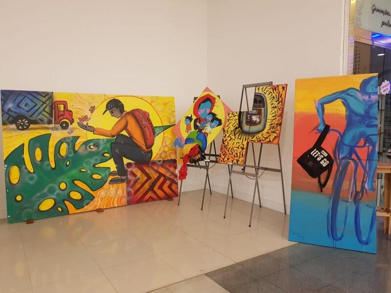 Obras de arte ficarão expostas no Pátio Roraima Shopping até 30 de junho ( Foto: Josué Ferreira )