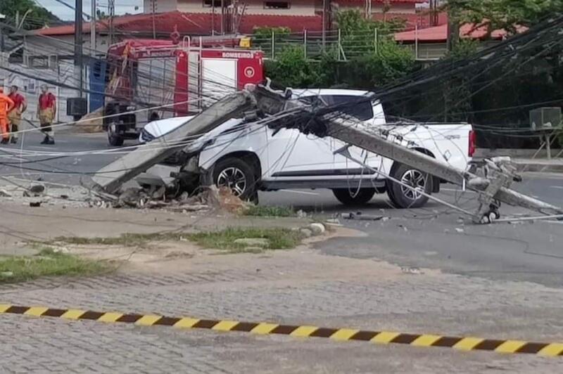 Acidente ocorreu na Avenida Mário Homem de Melo, bairro Mecejana, na manhã deste domingo, 3 (Foto: Divulgação)