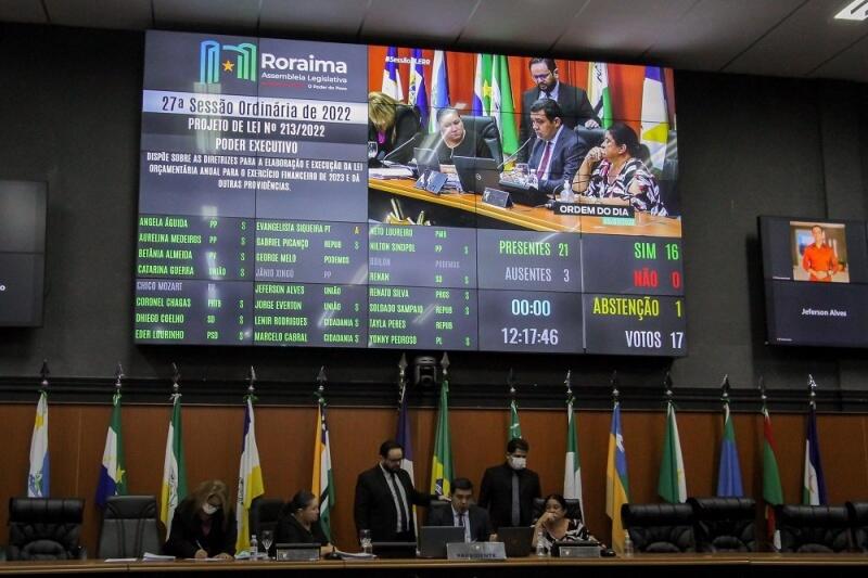 Painel de votação da LDO (foto Jader Souza)