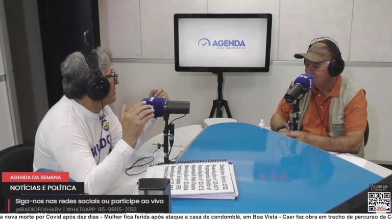O ex-candidato Miúdo Morro Tentando durante o programa Agenda da Semana (Foto: Reprodução)