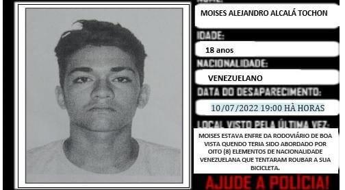 Jovem está desaparecido há três dias (Ascom PCRR)
