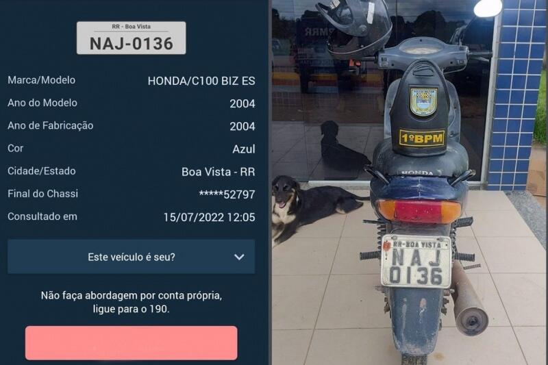 Diante dos fatos, Y.D.V.D.B. e a motocicleta foram apresentados à Central de Flagrantes para as providências legais e cabíveis (Foto: Divulgação)