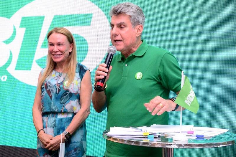 Os pré-candidatos ao Governo e ao Senado pelo MDB, Teresa Surita e Romero Jucá (Foto: Nilzete Franco/FolhaBV)