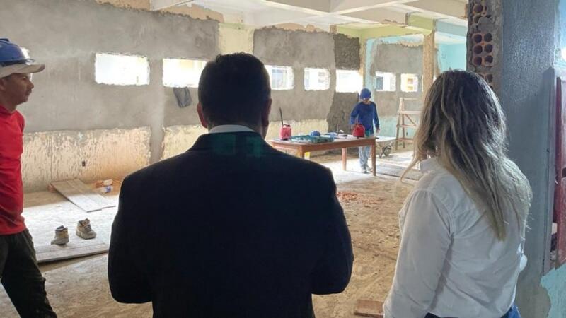 Promotor de Justiça, Luiz Antônio Araújo de Souza, visitou as obras (Foto: MPRR)