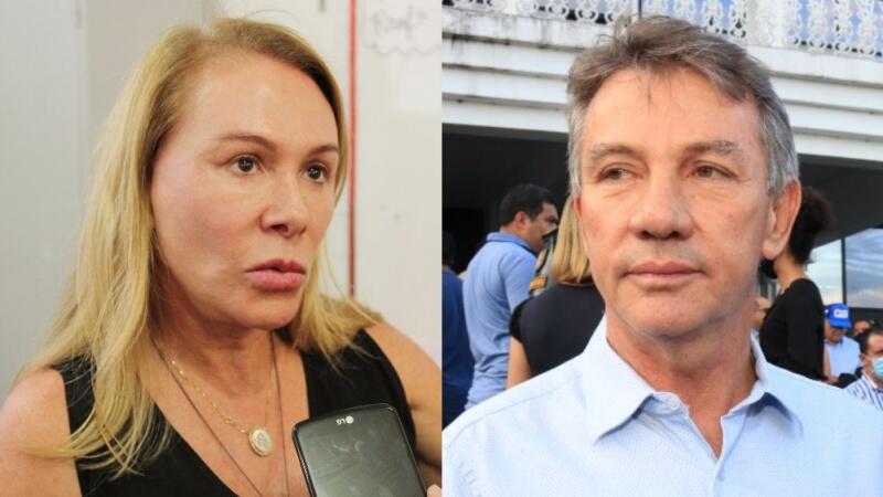 A ex-prefeita Teresa Surita e o governador Antonio Denarium, rivais na disputa eleitoral de 2022 (Fotos:FolhaBV)