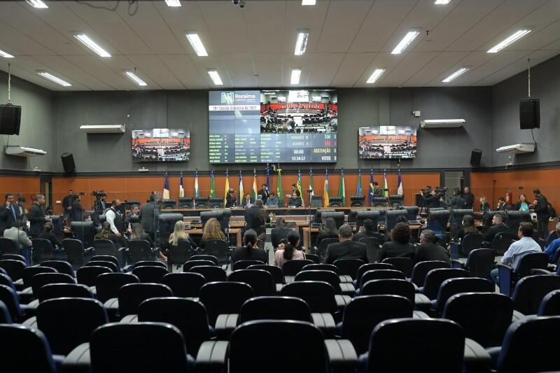 O plenário da Assembleia Legislativa de Roraima nesta terça-feira (Foto: Jader Souza/SupCom ALE-RR)