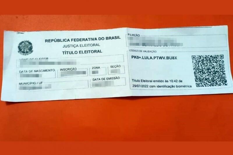 Áudio é compartilhado junto com foto de título de eleitor (Foto: Reprodução)