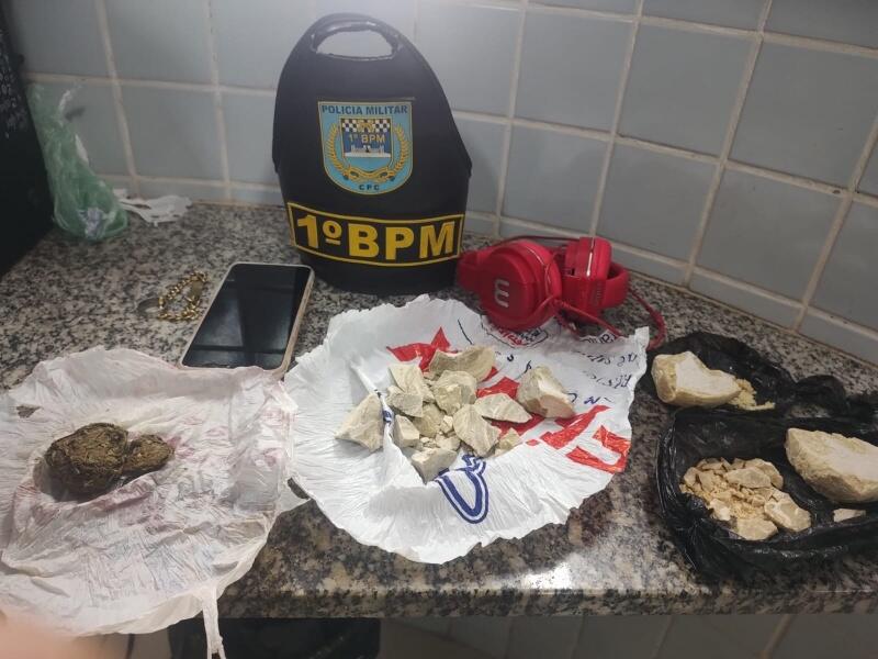 A prisão foi efetuada durante patrulhamento ostensivo do Primeiro Batalhão (Foto: Divulgação)
