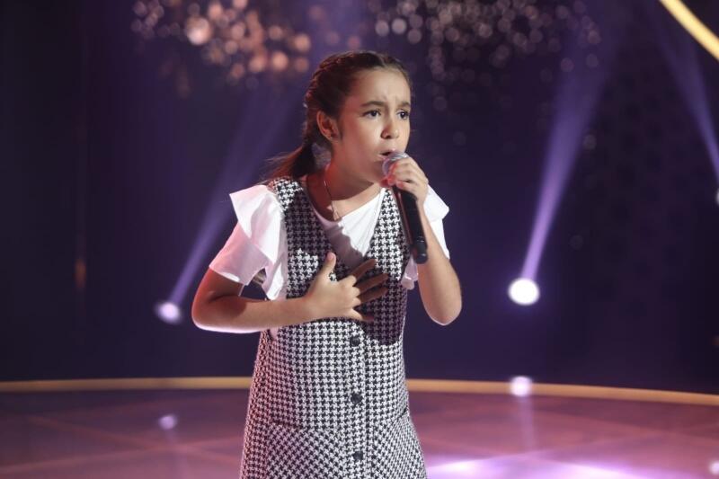 Giulia durante a gravação do programa (Foto: Divulgação)