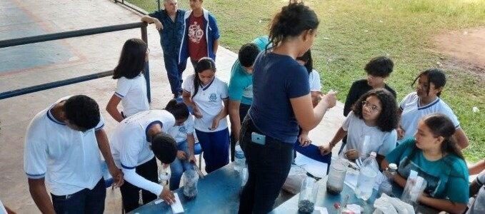 O projeto de extensão teve como objetivos compartilhar conhecimento científico sobre meteorologia e climatologia com os alunos da rede pública de Rorainópolis (Foto: Divulgação)