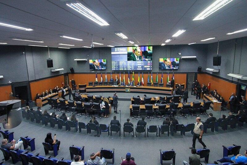 O plenário Noêmia Bastos Amazonas nesta terça-feira (Foto: Nonato Sousa/SupCom ALE-RR)