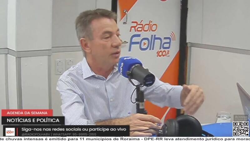 O governador Antonio Denarium durante o programa Agenda da Semana (Foto: Reprodução)