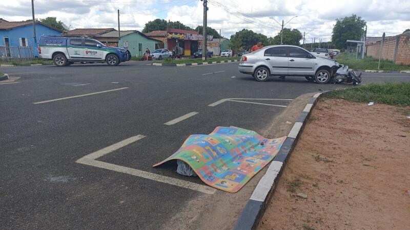Com a batida, o corpo de Roberto foi arremessado por cerca de 15 metros (Foto: Divulgação)