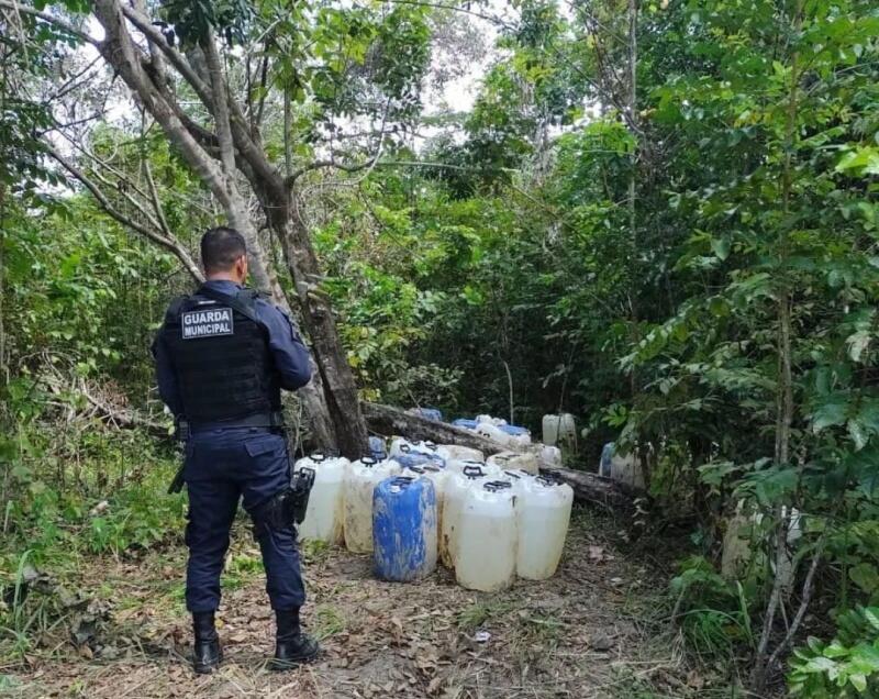A apreensão foi uma ação conjunta entre a Guarda Civil Municipal do município e a Polícia Federal (Foto: Divulgação)