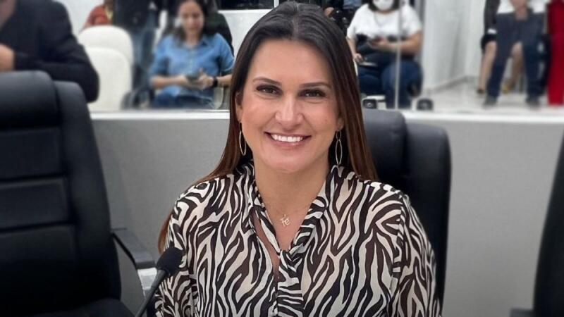 A vereadora Tuti Lopes durante sessão na Câmara Municipal de Boa Vista (Foto: Ascom Parlamentar)