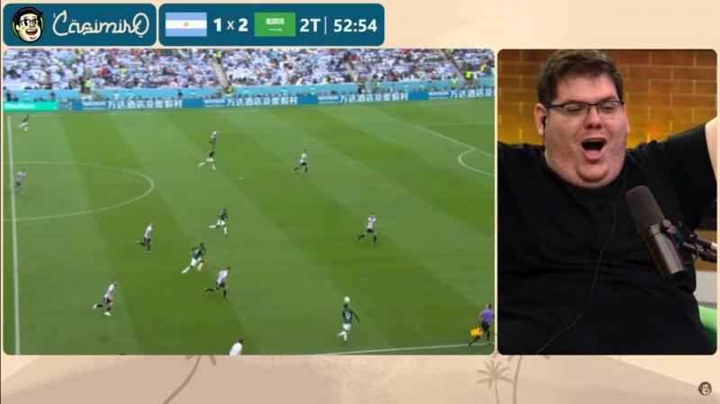 O streamer Casimiro Miguel transmite um jogo por dia na fase de grupos da Copa do Mundo, dando exclusividade para os jogos do Brasil. (Foto: Reprodução)