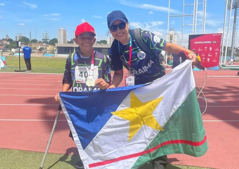 Jorge Tortoledo, atleta do Atletismo, Classe F34, conquistou a medalha de Ouro no Lançamento de Pelota, Categoria A (Foto: Divulgação)
