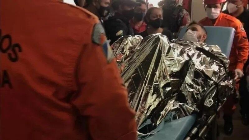 Romano dos Anjos quando foi encontrado após o sequestro