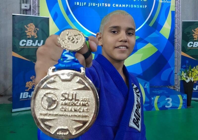 Hallysson Marcelino já foi campeão Sul Americano Crianças da IBJJF (Foto: Divulgação)