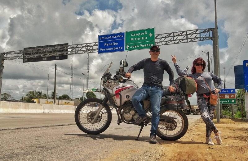 Wolter Borges e Arielle Fim percorrem o Brasil em uma Ténéré 250 (Foto: Arquivo Pessoal)