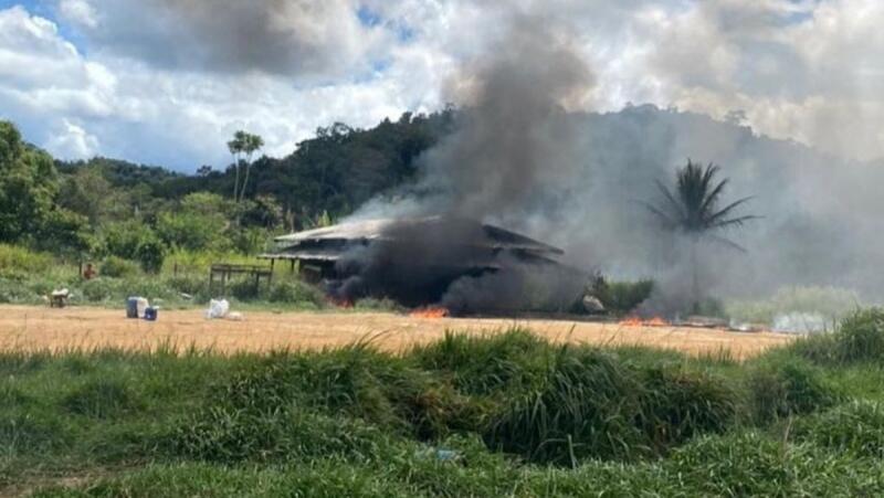 Associação yanomami divulgou imagens do incêndio (Foto: UAY)
