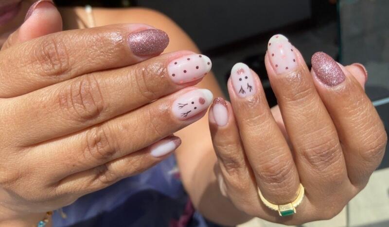 Unha escolhida pela cliente Marielen Azevedo para as festas (Foto: Divulgação)