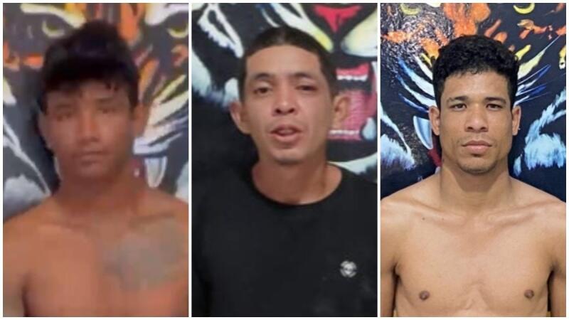 Alexandre Lopes da Silva, João Kennedy Dutra Costa e Carlos Javier Marrero Acosta (Fotos: Dicap/Montagem)