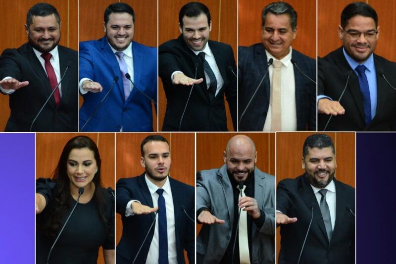 Os novos deputados estaduais que integram comissão de representação da ALE-RR (Fotos: Nilzete Franco/FolhaBV/Montagem)