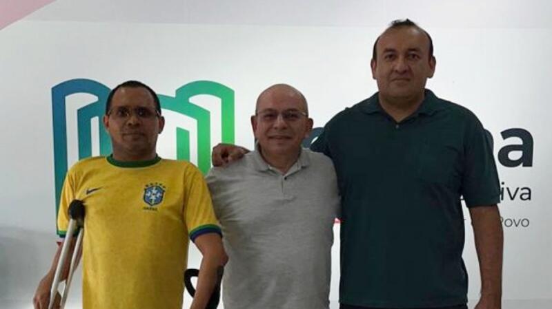 Da esquerda para direita, Hamilton Pires, presidente do MXC, Helder Girão, e Marco Antônio Lima, presidente do CXE (Foto: Divulgação)