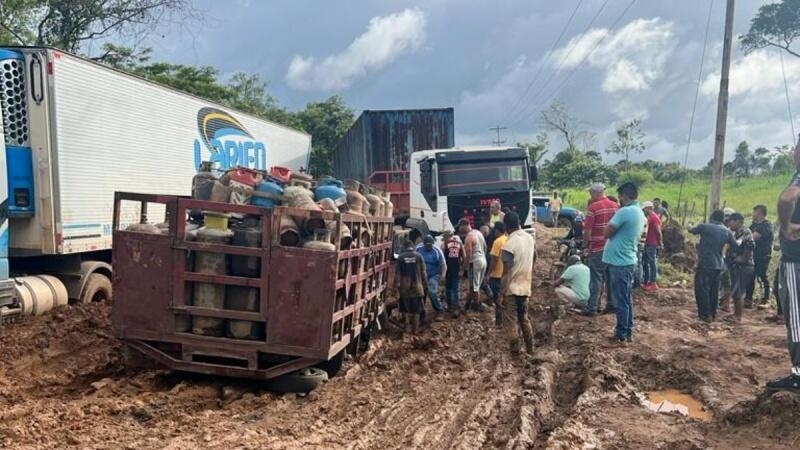 Atuais condições da estrada venezuelana Troncal 10 (Foto: Divulgação)