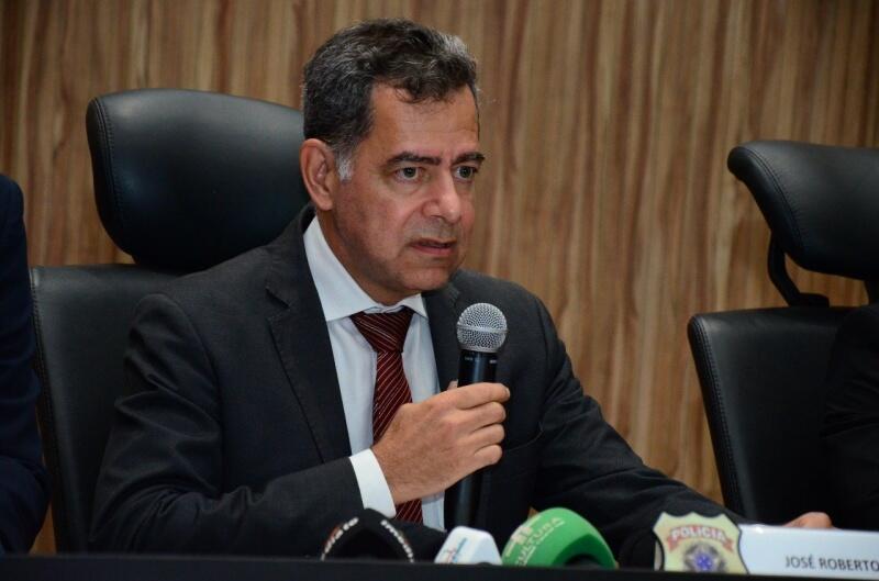 O delegado da Polícia Federal, José Roberto Peres, em entrevista coletiva de 2022 (Foto: Nilzete Franco/FolhaBV)