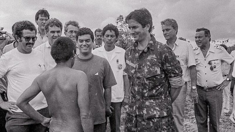 O então presidente Fernando Collor de Mello na Terra Indígena Yanomami (Foto: Arquivo Collor)