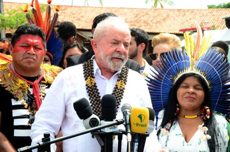 Presidente Luiz Inácio Lula da Silva em visita a Roraima, em janeiro (Foto: Nilzete Franco/FolhaBV)