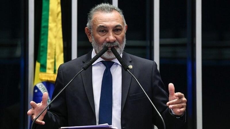 Telmário Mota em discurso no Senado Federal (Foto: Divulgação)