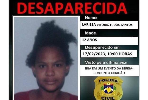 Quem tiver informações que contribuam com a localização da menina pode fazer contato com o NIPD, por meio do número (095) 99158-5447 (Foto: Polícia Civil)