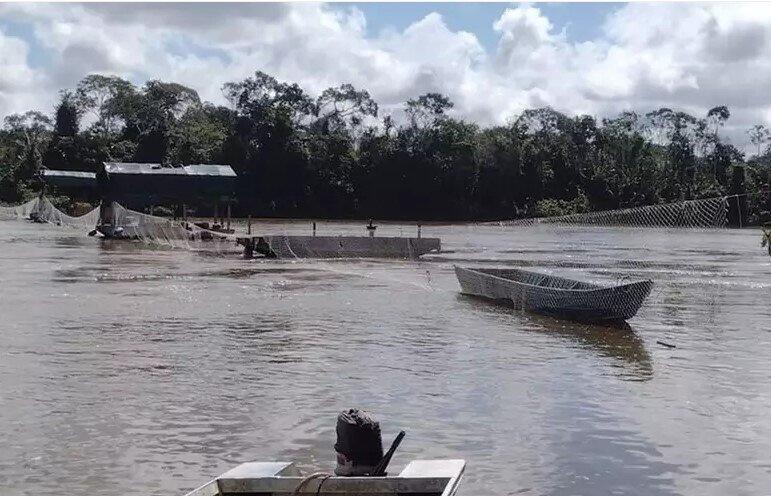 Base federal instalada no rio Uraricoera, na comunidade Palimiú - Foto: Divulgação/Ibama