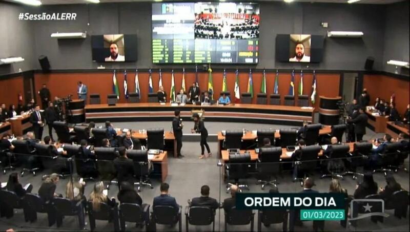 Sessão da Assembleia Legislativa de Roraima nesta quarta-feira (Foto: Reprodução)