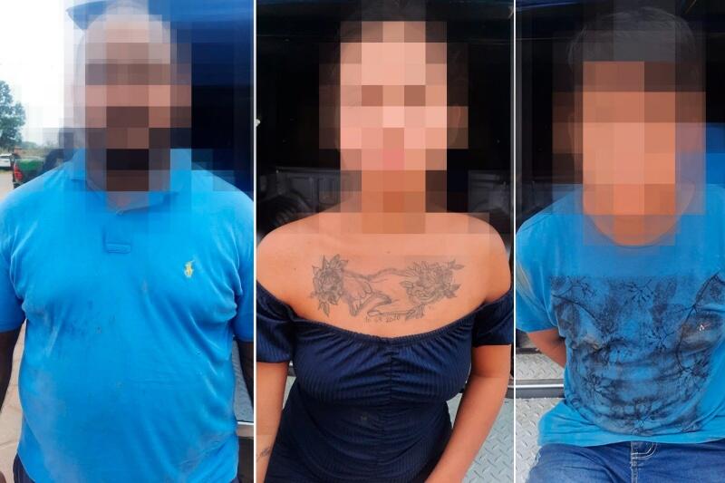O trio foi encaminhado à Central de Flagrantes para as providências cabíveis (Foto: Divulgação)